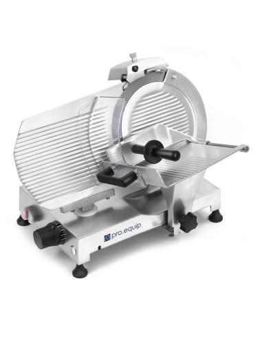 Cortadora de fiambre gris 300 mm correa 180 W 230v Pro.equip