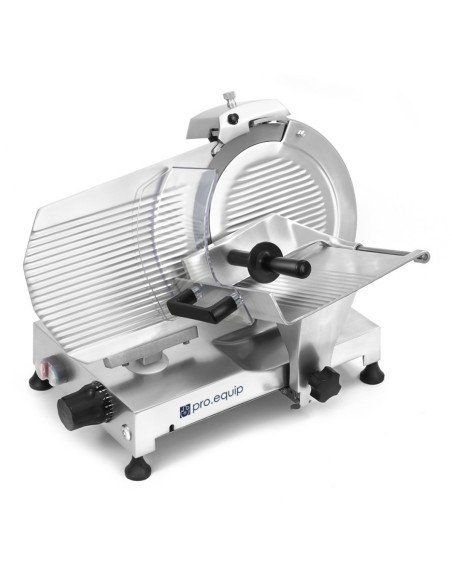 Cortadora de fiambre gris 300 mm correa 180 W 230v Pro.equip