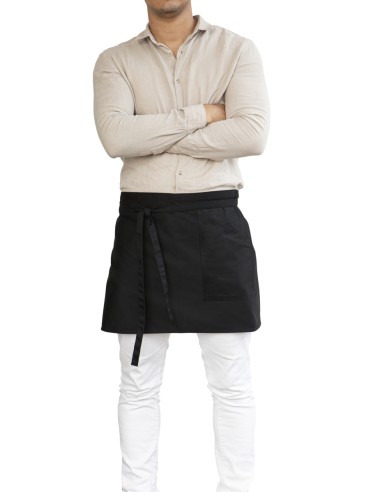 Delantal corto negro Talla única Bistro Pro.mundi