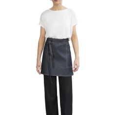 Delantal corto denim azul Talla única Bistro Pro.mundi