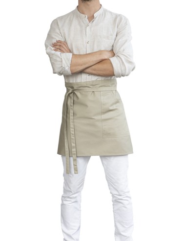 Delantal corto greige Talla única Bistro Pro.mundi