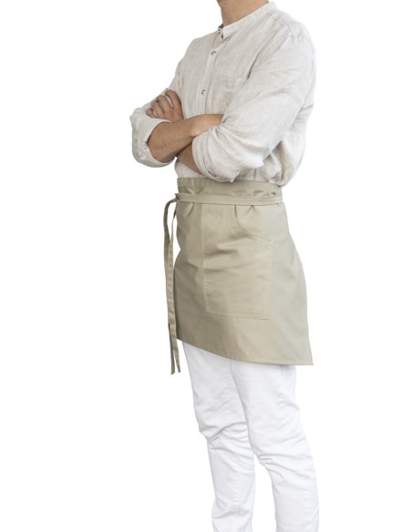 Delantal corto greige Talla única Bistro Pro.mundi
