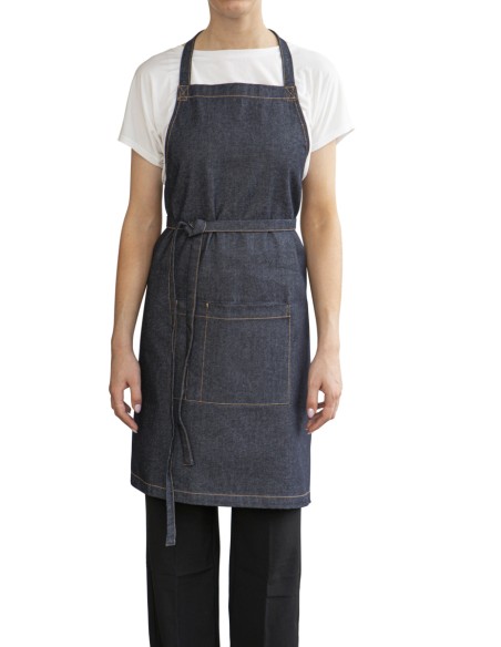 Delantal con peto vaquero azul Talla única Bistro Pro.mundi