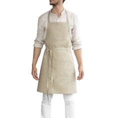 Delantal con peto crudo Talla única Bistro Pro.mundi