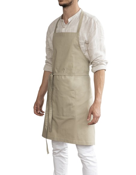 Delantal con peto crudo Talla única Bistro Pro.mundi