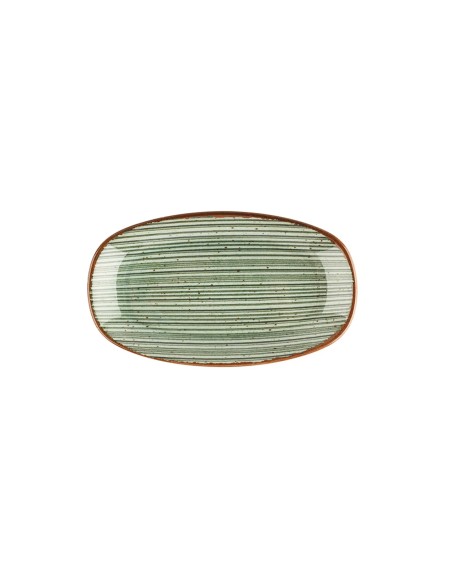 Fuente Ovalada Porcelana Verde 25 Cm Hypnosis Verde Porland