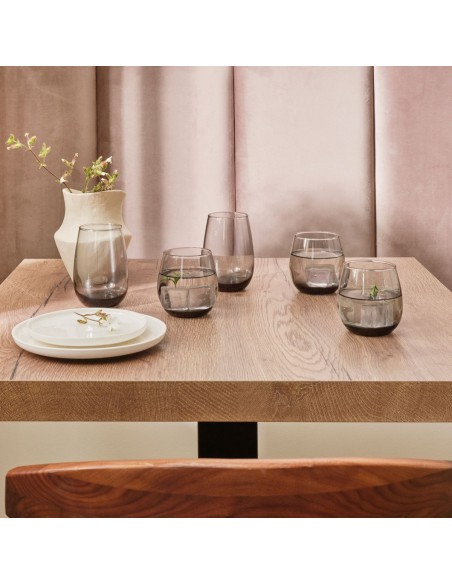 Vaso forma baja gris vidrio 32 cl Cara Pro.mundi