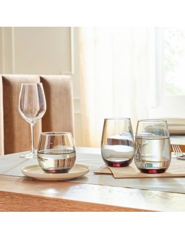 Vaso forma baja gris vidrio 32 cl Cara Pro.mundi