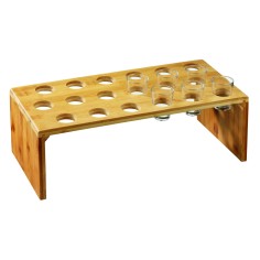 Expositor alto para conos de pino y vasitos de degustación de bambú 46 cm x 14 cm Pro.mundi