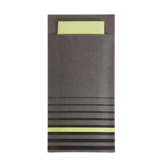 Funda para cubiertos gris de celulosa 10x20 cm Isi Pro.mundi (200 unidades)