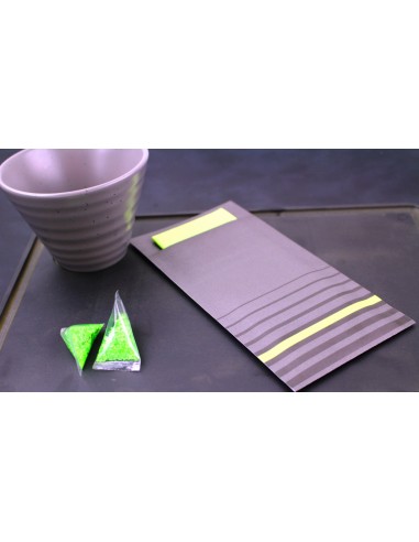 Funda para cubiertos gris de celulosa 10x20 cm Isi Pro.mundi (200 unidades)