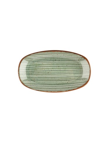 Fuente Ovalada Porcelana Verde 33 Cm Hypnosis Verde Porland