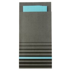 Funda para cubiertos gris de celulosa 10x20 cm Isi Pro.mundi (200 unidades)