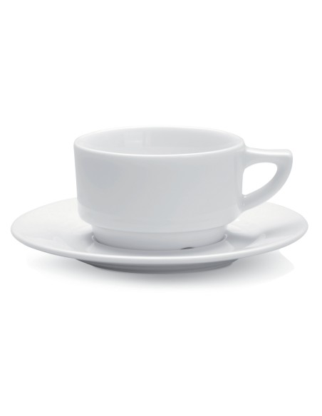 Platillo para té redondo blanco porcelana Ø 14