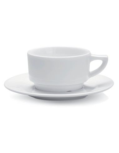 Taza de té redonda blanca porcelana 23 cl Ø 9 cm Cafett Pro.mundi