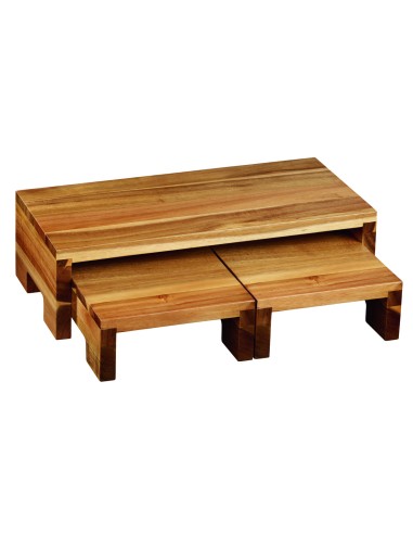 Lote de 3 alzas de acacia Pro.mundi