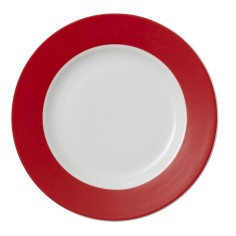 Plato llano redondo rojo porcelana Ø 26 cm Roma Color Pro.mundi