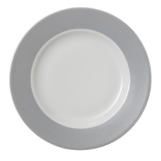 Plato llano redondo gris porcelana Ø 26 cm Roma Color Pro.mundi