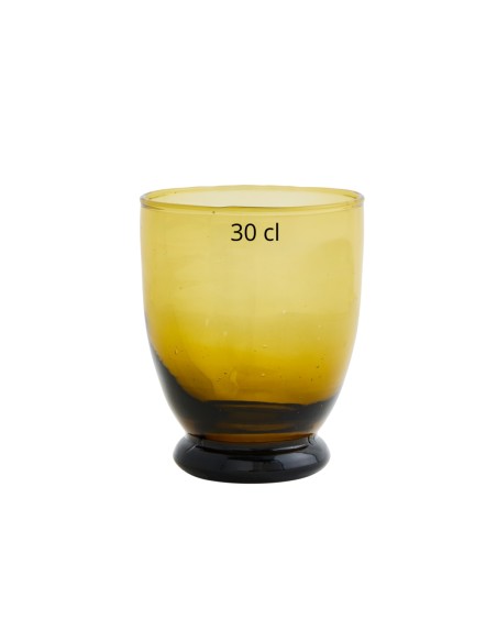 Vaso apilable ámbar vidrio reciclado 30 cl Alba Pro.mundi