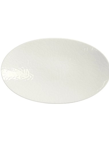 Bandeja Oval Porcelana Blanco 33 Cm Ilussion Porland