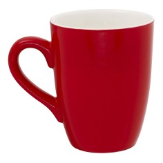 Mug redondo rojo porcelana 32 cl Ø 8
