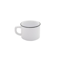 Mug redondo blanco gres esmaltado 25 cl Ø 8