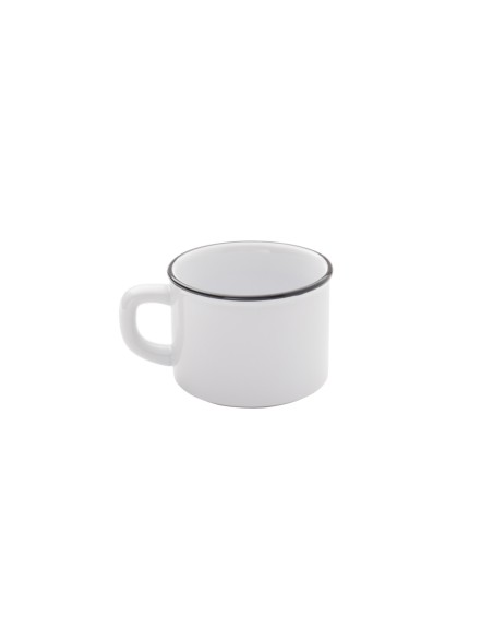 Mug redondo blanco gres esmaltado 25 cl Ø 8