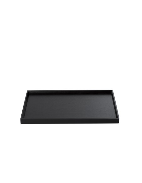 Bandeja de bambú negra 39x21x2