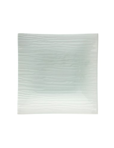 Plato Llano Cuadrado Transparente Vidrio Templado 19,5X19,5 Cm Veloutee Pro.mundi