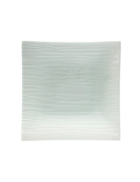 Plato Llano Cuadrado Transparente Vidrio Templado 19,5X19,5 Cm Veloutee Pro.mundi