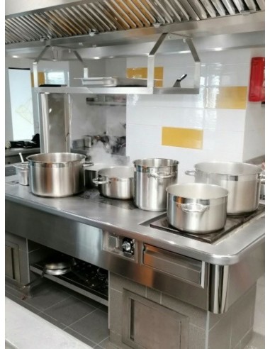 Olla inox sin revestimiento sin tapa Ø 36 cm 14 cm 14,2 L Qualiplus Pro.cooker