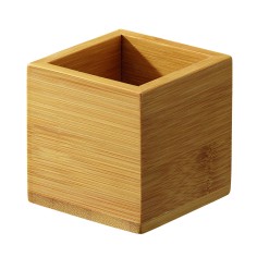 Vasito cuadrado de bambú 6x6x6 cm Pro.mundi