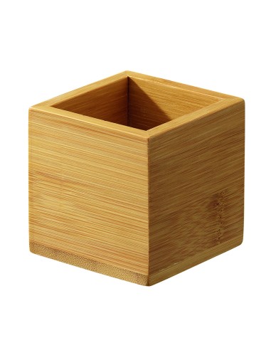 Vasito cuadrado de bambú 6x6x6 cm Pro.mundi