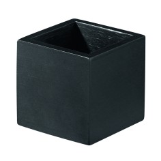 Vaso cuadrado bambú negro 6x6x6 cm Pro.mundi