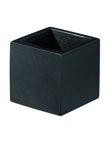 Vaso cuadrado bambú negro 6x6x6 cm Pro.mundi