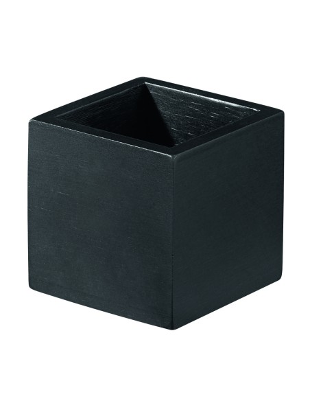 Vaso cuadrado bambú negro 6x6x6 cm Pro.mundi