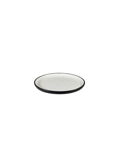 Plato Llano Porcelana Blanco Negro 15 Cm Black Y White Tableswing