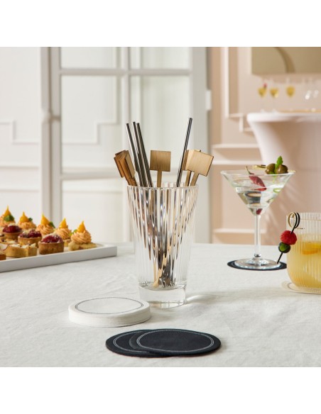 Posavasos redondo negro algodón Ø 9 cm Cosy Pro.mundi (2000 unidades)