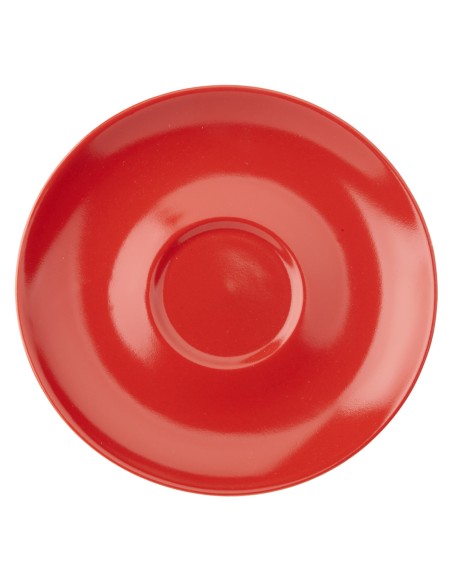 Platillo para espresso redondo rojo porcelana Ø 12 cm Emotions Pro.mundi