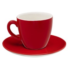 Taza para capuchino / té redonda roja porcelana 20 cl Ø 9 cm Emotions Pro.mundi