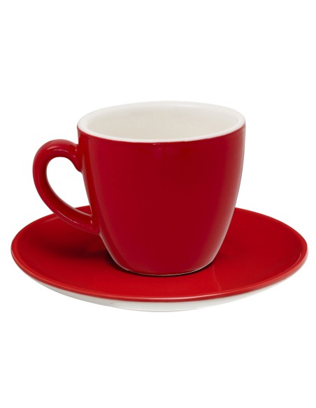 Taza para capuchino / té redonda roja porcelana 20 cl Ø 9 cm Emotions Pro.mundi