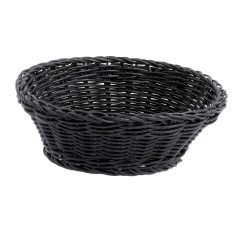 Cesta redonda negra polipropileno (pp) Ø 20 cm 7 cm Twiggy Pro.mundi