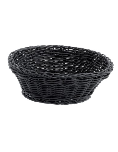 Cesta redonda negra polipropileno (pp) Ø 20 cm 7 cm Twiggy Pro.mundi