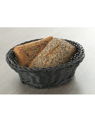 Cesta redonda negra polipropileno (pp) Ø 20 cm 7 cm Twiggy Pro.mundi