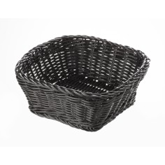 Cesta cuadrada negra polipropileno (PP) 19x19x7