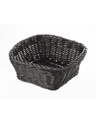 Cesta cuadrada negra polipropileno (PP) 19x19x7