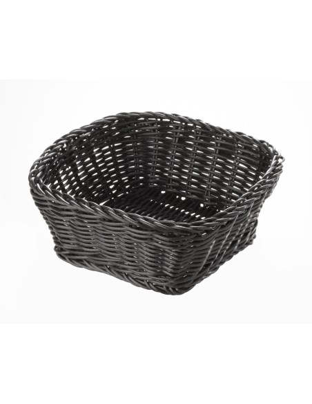 Cesta cuadrada negra polipropileno (PP) 19x19x7