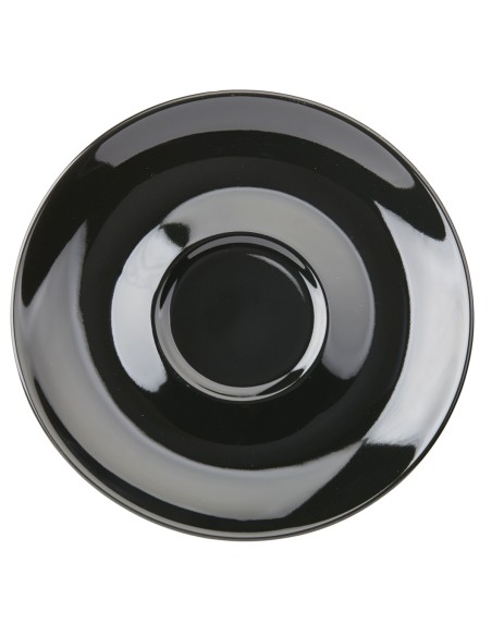 Platillo para espresso redondo negro porcelana Ø 12 cm Emotions Pro.mundi