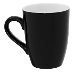 Taza redonda negra porcelana 32 cl Ø 8