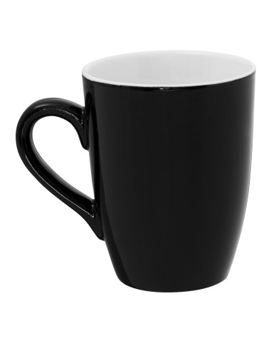 Taza redonda negra porcelana 32 cl Ø 8
